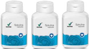 Vestige Spirulina Capsules 100 Capsules (pack of 3 )