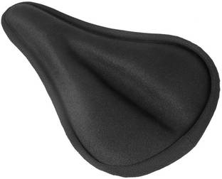 AlexVyan 1 pcs Black Soft Gel Silicone Cushion Saddle Pad Bicycle Seat Cover Free Size Bicycle Seat Cover Free Size