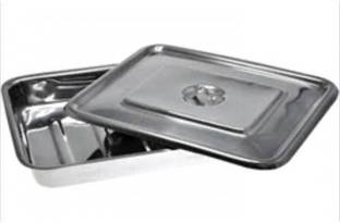 Agarwals Instrument Tray With Lid 8" * 6" (Pack Of 1) Reusable Medical Tray