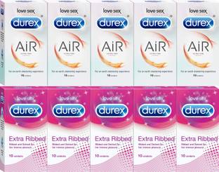 DUREX Extra Ribbed, Air Ultra Thin (100 Pieces) Condom