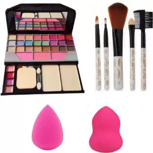 Sah&Shi 6155Makeup kit , 5 pcs Makeup Brush , 2 pc Blender Puff Combo