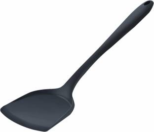 P-PLUS INTERNATIONAL Silicone Utensils with Nonstick, (Silcone Spatula Black) Non-Stick Spatula