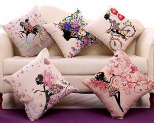 Anwaliya Jute, Dupion Silk Cushions Cover