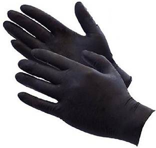 tattoo NITRILE BLACK LARGE GLOVES (100PCS) (DISPOSABLE & POWDER FREE) BY WEIGHT Temporary Tattoo Kit