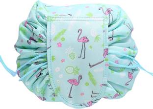 HOUSE OF QUIRK Lazy Cosmetic Bag Drawstring Travel Makeup Bag Travel Toiletry Kit