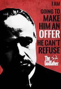 God Father Movie Poster for Room & Office Paper Print