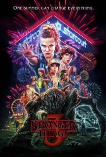 Stranger Things Tv Series Poster for Room & Office (13 Inch X 19 Inch, Rolled) Multi Color Paper Print