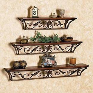 ANTIQUE MART Rack Wall Shelf Wooden Wall Shelf