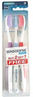 SENSODYNE Sensitive Plastic Toothbrush (22.9 x 7 x 2.2 cm, 63.5gm)- Soft Toothbrush