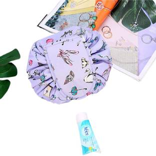 HOUSE OF QUIRK Lazy Cosmetic Bag Travel Makeup Travel Toiletry Kit