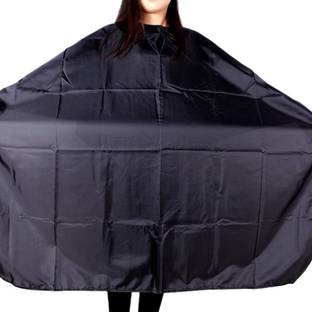 Kriti Barber Hair Cutting Sheet Apron Cap Waterproof for Women, Men Hairdressing Salon Accessories 1 Pcs (Black) Makeup Apron