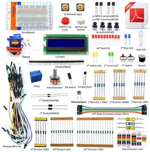 Electrobot DIY Project 1602 LCD Starter Kit for UNO R3 Mega2560 including Code & Tutorial CD Educational Electronic Hobby Kit