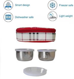 aa topware Check lunch box-2 container 2 Containers Lunch Box