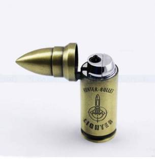 Daylfonos Bullet Single Hunter Jet Flame Cigarette Cigar Bullet Single Hunter Jet Flame Cigarette Cigar Pocket Lighter