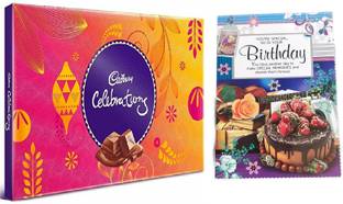 Cadbury Chocolate Gift Pack With Attractive Birthday Greeting Card Combo