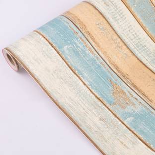 Oren Empower 330 cm Shades of Multicolor Strips DIY Waterproof Wallpaper Sticker 45X330 cm Self Adhesive Sticker