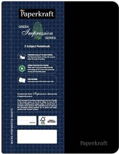 Paperkraft Green Impression Series B5 Notebook Single Line 300 Pages