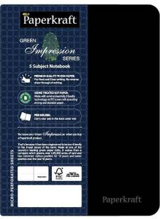 Paperkraft Green Impression Series A5 Notebook Single Line 300 Pages