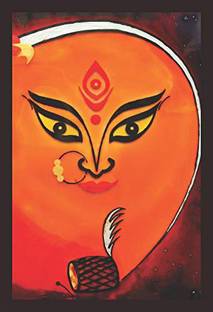 Mad Masters Maa Durga 1 Piece Wooden Framed Painting |Wall Art | Home Décor | Painting Art | Unique Design | Attractive Frames(Mad R1 2240) Oil 18 inch x 12 inch Painting
