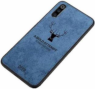 MOBILOVE Back Cover for Samsung Galaxy A50, A50s, A30s | Deer Pattern Cloth Texture Leather Finish Soft Fabric Hybrid Case