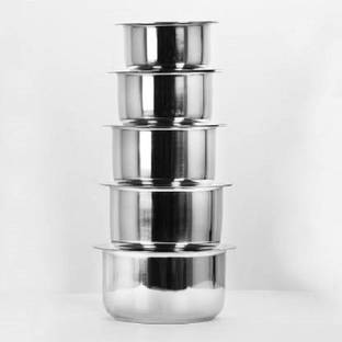 LIMETRO STEEL High Quality Stainless steel 22 Gauge Set of 5 Pot with Lid Induction Bottom Cookware Set