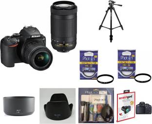 NIKON D3500 (With Basic Accessory Kit) DSLR Camera Body with Dual lens: 18-55 mm f/3.5-5.6 G VR and AF-P DX Nikkor 70-300 mm f/4.5-6.3G ED VR