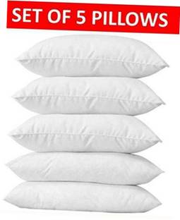 Swikon star Polyester Fibre Solid Sleeping Pillow Pack of 5