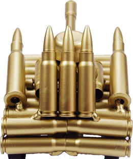 Home Living/Study Room Decorations Gift Great Decorative Piece Artillery Artwork Metal Model Royal Brands Creative Gold Bullet Shell Metal Tank-Unique New Model Bullet Shell Casing Shaped Army Tank