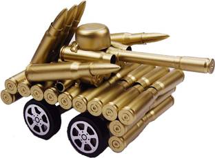 JAMBOREE Army Tank Metal Sculpture Decorative Showpiece  -  10 cm