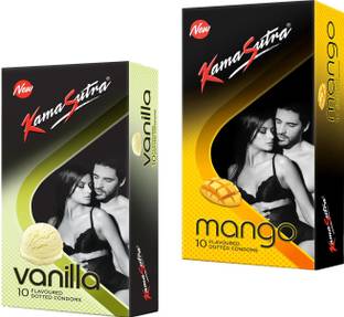 Kamasutra MANGO_VANILLA Flavour Condom Condom