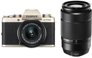 FUJIFILM X Series X-T100 Mirrorless Camera Dual Kit with 15-45mm + 50-230mm Lens Kit