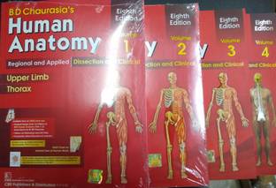 B D Chaurasia's Human Anatomy 4 Volume Set ( Vol.1 To Vol 4)