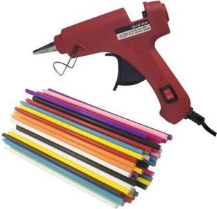 bandook MAROON 20W 20WATT WITH 25 FLUORESCENT STICKS Standard Temperature Corded Glue Gun