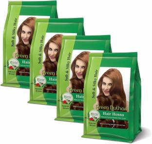 Prem Dulhan Hair Henna Natural Henna Based Hair Color(Natural Brown Pack of 4) , Brown