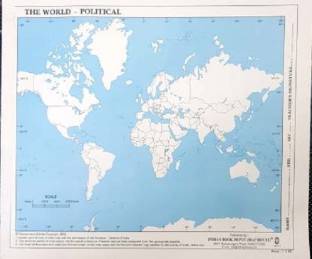 Practice Map WORLD POLITICAL (Set of 100) Paper Print