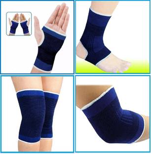 Herbisense Combo of Palm Gloves + Knee Support + Elbow Support + Ankle Support | 4 in 1 Pack Elbow Support