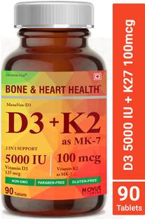 CARBAMIDE FORTE Vitamin D3 5000 IU with Vitamin K2 MK7 100mcg High Potency Supplement