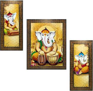 Indianara Ganesha playing Tabla Digital Reprint 13 inch x 22.2 inch Painting