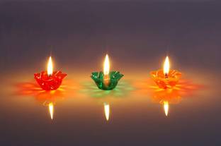 Avneesh Plastic (Pack of 12) Table Diya Set