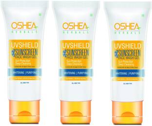 Oshea Herbals Oshea UVShield Sunscreen  Gel, Yellow, 120 g PACK OF 3 Face Wash