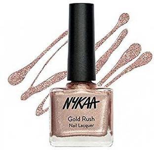 NYKAA Gold Rush Nail Lacquer Champagne 122 Pink