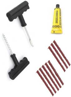 De AUTOCARE Universal Car & Bike 8 Rubber Strips Plugs Tubeless Flat Tyre Tubeless Tyre Puncture Repair Kit