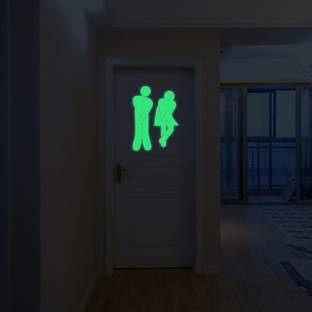 DreamKraft 20 cm Funny Sign Stickers for Door Glow in The Dark Wallpaper Glow in the Dark Sticker