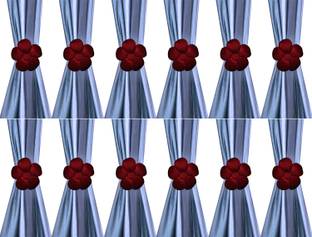 KUBER INDUSTRIES Maroon Tieback Hook Metal