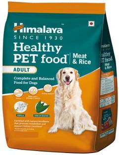 HIMALAYA Healthy Adult Dry Dog Food I Supports Skin Health, Digestion, Immunity Meat 3 kg Dry Adult Dog Food