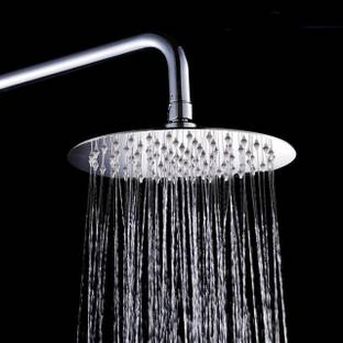 LOGGER - Round Ultra Slim Shower Head (8 Inches) with Round Shower Arm (15 Inches) (L5002008-L5012008-1B) Shower Head