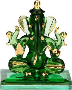 AFAST Afast Crystal Lambodar Ganesha Suitable For Car Decorative Showpiece  -  8 cm