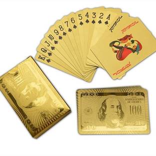 PaxMore High Quality Luxury Custom 24K Gold Foil Plated Cover Playing Cards