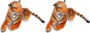 HM Teddy Soft Toy Stuffed Tiger Brown Pack Of 2  - 11 inch