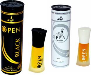Almas OPEN BLACK and OPEN WHITE UAE fascinating fragrance pocket Floral Attar